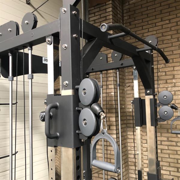Grote foto gymfit squat rack dual adjustable pulley multi functioneel sport en fitness fitness