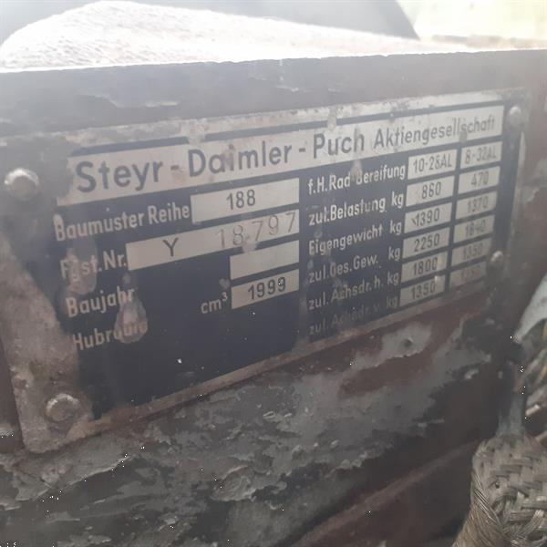 Grote foto kentekenbewijs steyr 188 tractor agrarisch tractor onderdelen