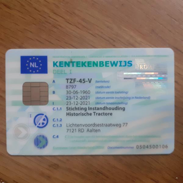 Grote foto kentekenbewijs steyr 188 tractor agrarisch tractor onderdelen