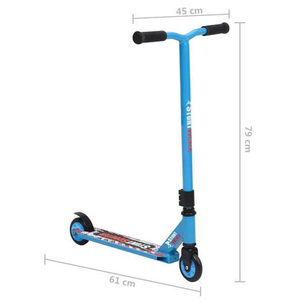Grote foto vidaxl trottinette avec guidon en aluminium bleu fietsen en brommers steppen