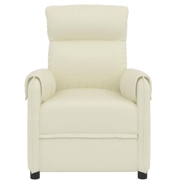 Grote foto vidaxl fauteuil inclinable de massage cr me similicuir huis en inrichting stoelen