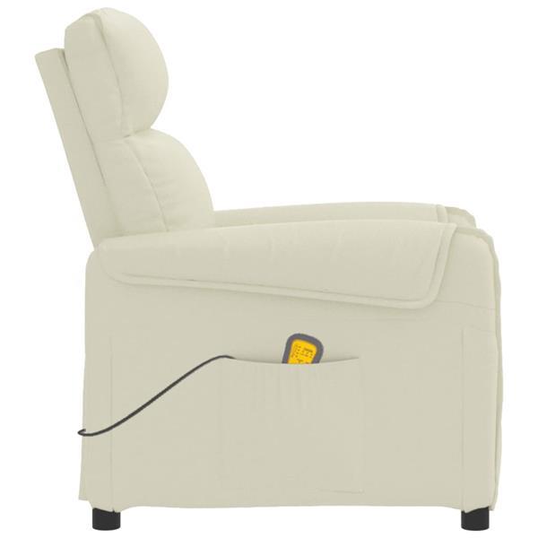 Grote foto vidaxl fauteuil inclinable de massage cr me similicuir huis en inrichting stoelen