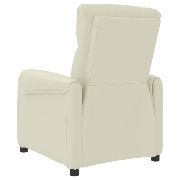 Grote foto vidaxl fauteuil inclinable de massage cr me similicuir huis en inrichting stoelen