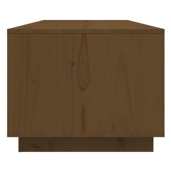 Grote foto vidaxl salontafel 110x50x40 cm massief grenenhout honingbrui huis en inrichting eettafels