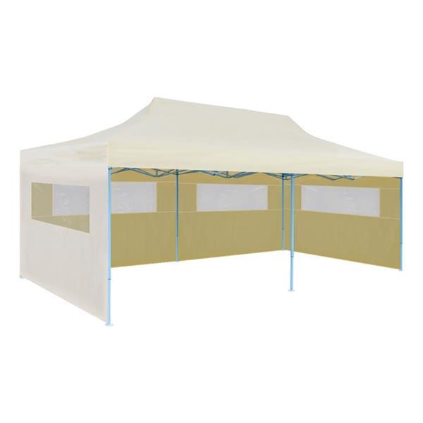 Grote foto vidaxl tente de r ception pliable cr me 3 x 6 m tuin en terras overige tuin en terras