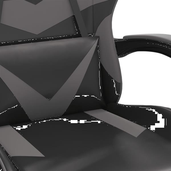 Grote foto vidaxl chaise de jeu pivotante et repose pied noir et gris s huis en inrichting stoelen