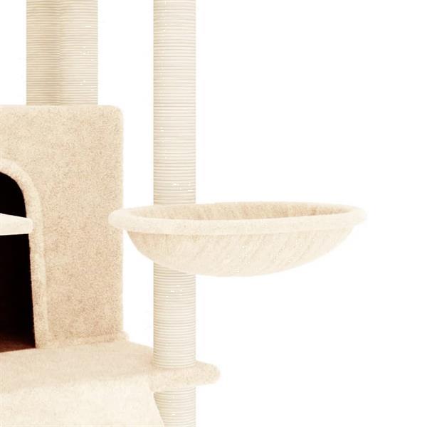 Grote foto vidaxl kattenmeubel met sisal krabpalen 154 cm cr mekleurig dieren en toebehoren katten accessoires