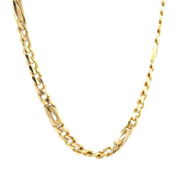 Grote foto gouden collier valkenoog 70 cm 14 krt kleding dames sieraden