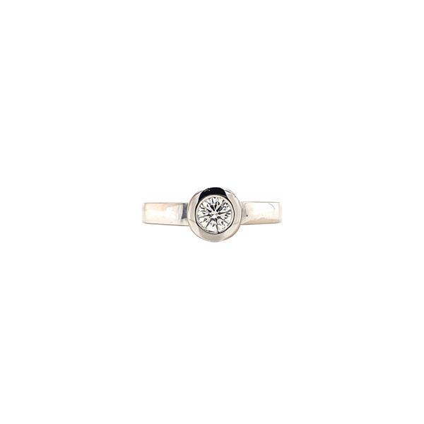 Grote foto witgouden ring met diamant 18 krt kleding dames sieraden