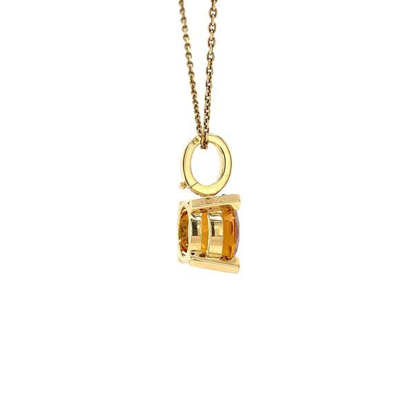 Grote foto gouden hanger met diamant en citrien 18 krt kleding dames sieraden