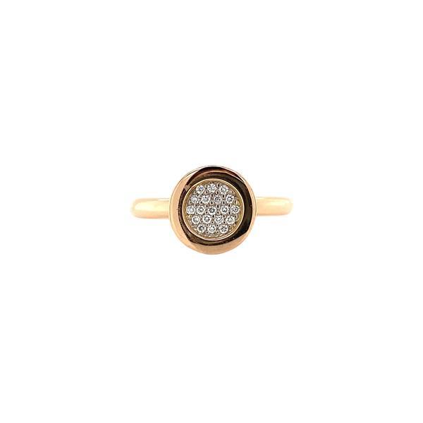 Grote foto ros gouden ring met diamant 14 krt kleding dames sieraden