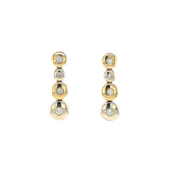 Grote foto gouden oorstekers met diamant 18 krt kleding dames sieraden