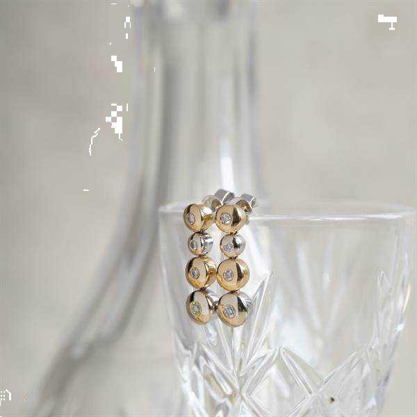 Grote foto gouden oorstekers met diamant 18 krt kleding dames sieraden