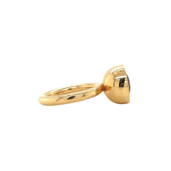 Grote foto gouden ring met robijn en diamant 18 krt kleding dames sieraden