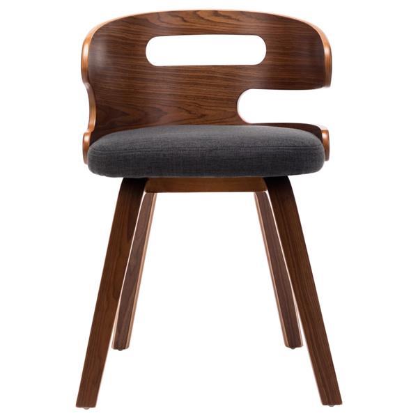 Grote foto vidaxl chaises de salle manger 4 pcs gris fonc bois courb huis en inrichting stoelen