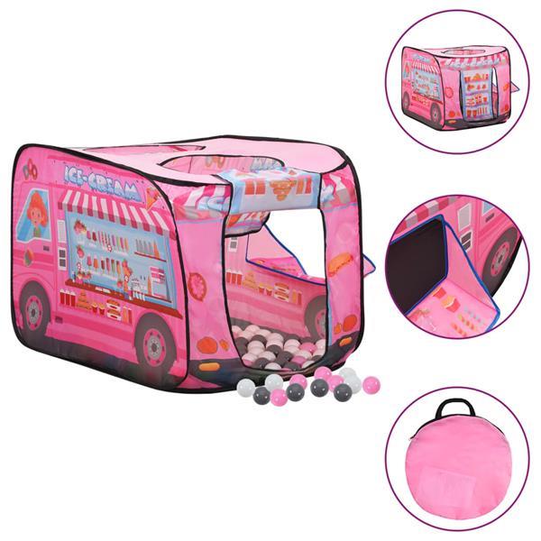 Grote foto vidaxl kinderspeeltent met 250 ballen 70x112x70 cm roze kinderen en baby los speelgoed