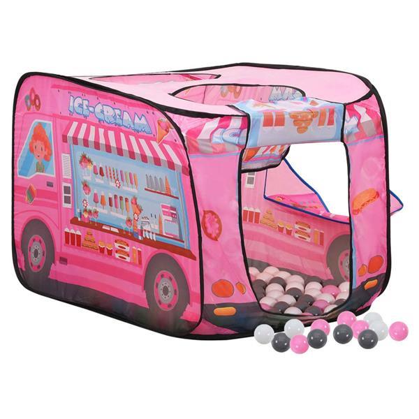Grote foto vidaxl kinderspeeltent met 250 ballen 70x112x70 cm roze kinderen en baby los speelgoed