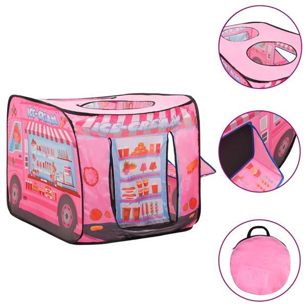 Grote foto vidaxl kinderspeeltent met 250 ballen 70x112x70 cm roze kinderen en baby los speelgoed