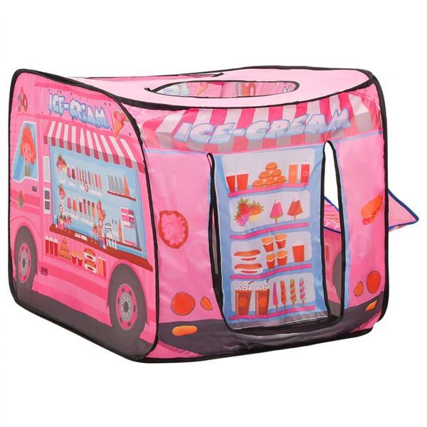 Grote foto vidaxl kinderspeeltent met 250 ballen 70x112x70 cm roze kinderen en baby los speelgoed