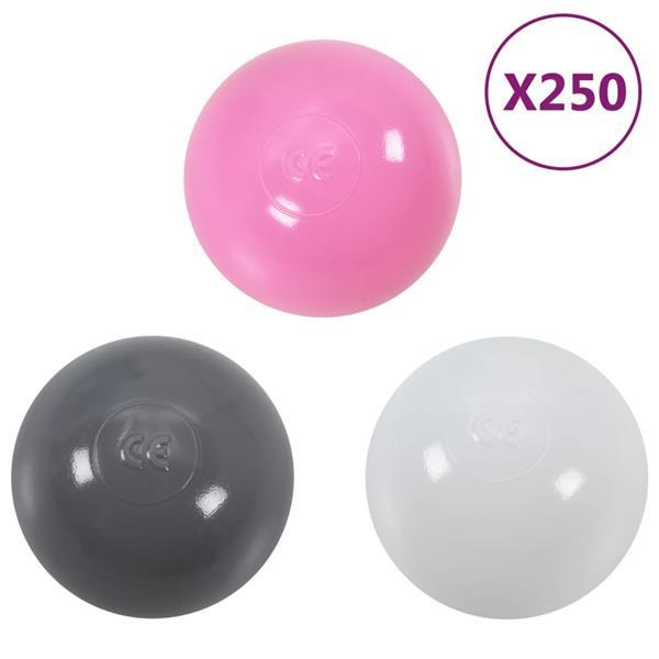 Grote foto vidaxl kinderspeeltent met 250 ballen 70x112x70 cm roze kinderen en baby los speelgoed