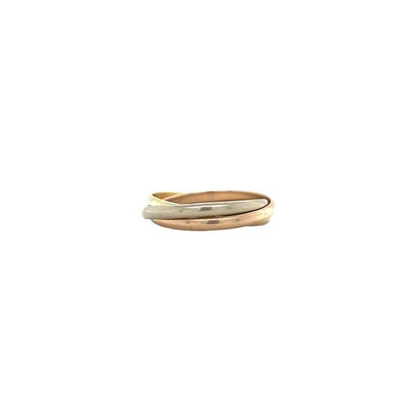 Grote foto tricolour gouden ring 14 krt kleding dames sieraden