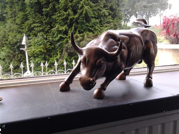 Grote foto bronzen charging wall street stier beeld antiek en kunst beelden houtsnijwerken