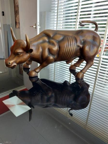 Grote foto bronzen charging wall street stier beeld antiek en kunst beelden houtsnijwerken