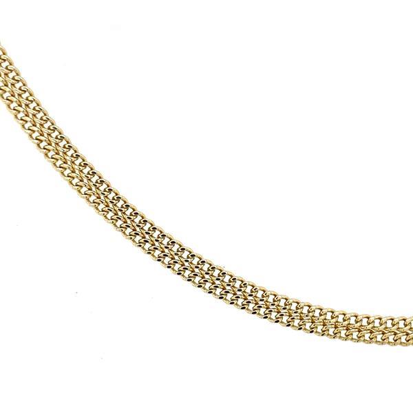 Grote foto gouden lengtecollier gourmet 74 cm 14 krt kleding dames sieraden