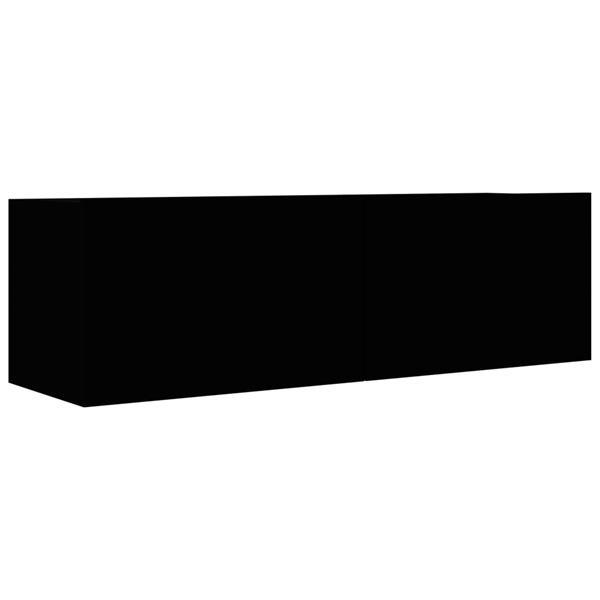 Grote foto vidaxl meuble tv noir 100x30x30 cm agglom r huis en inrichting overige