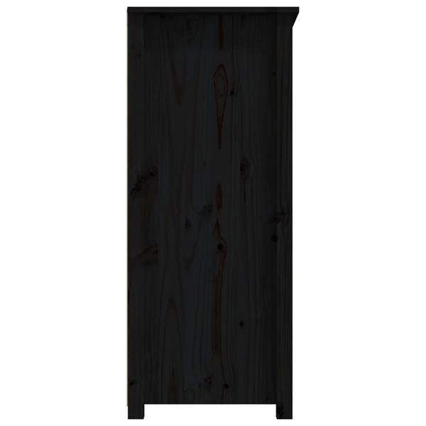 Grote foto vidaxl buffet noir 83x41 5x100 cm bois massif de pin huis en inrichting overige