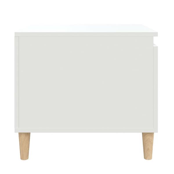 Grote foto vidaxl table basse blanc 100x50x45 cm bois d ing nierie huis en inrichting eettafels