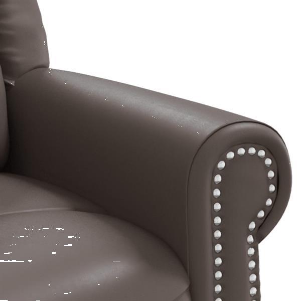 Grote foto vidaxl sta op stoel kunstleer glanzend bruin huis en inrichting stoelen