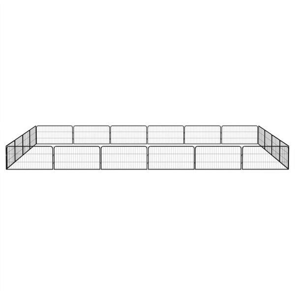 Grote foto vidaxl hondenkennel 20 panelen 100x50 cm gepoedercoat staal dieren en toebehoren hondenhokken en kooien