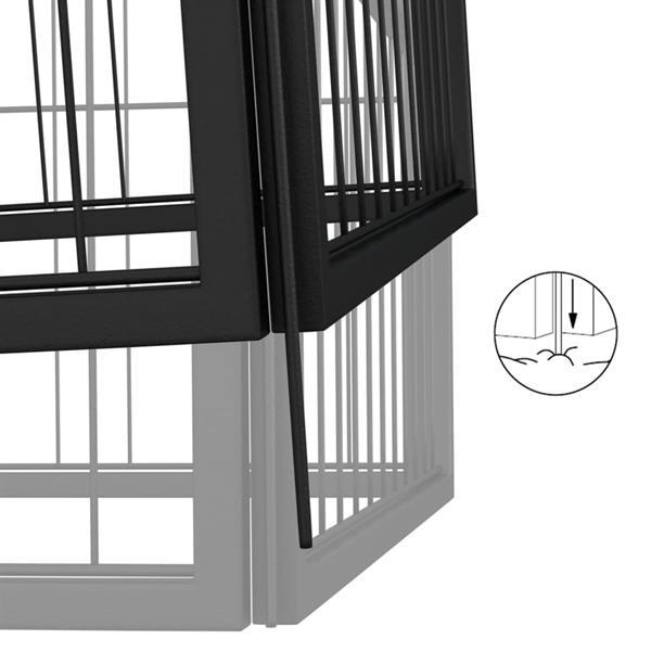 Grote foto vidaxl hondenkennel 20 panelen 100x50 cm gepoedercoat staal dieren en toebehoren hondenhokken en kooien