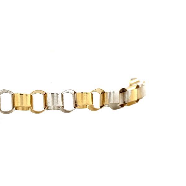 Grote foto gouden jasseron armband 20 cm 14 krt kleding dames sieraden