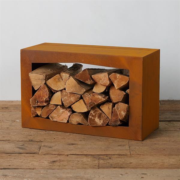 Grote foto tuinhaard pinacate corten woodbox edition tuin en terras barbecues en vuurkorven