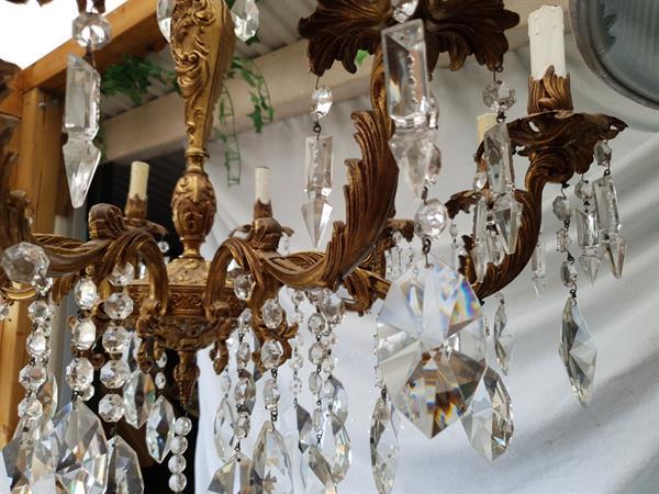 Grote foto unieke kristallen kroon met geslepen kristal huis en inrichting kroonluchters