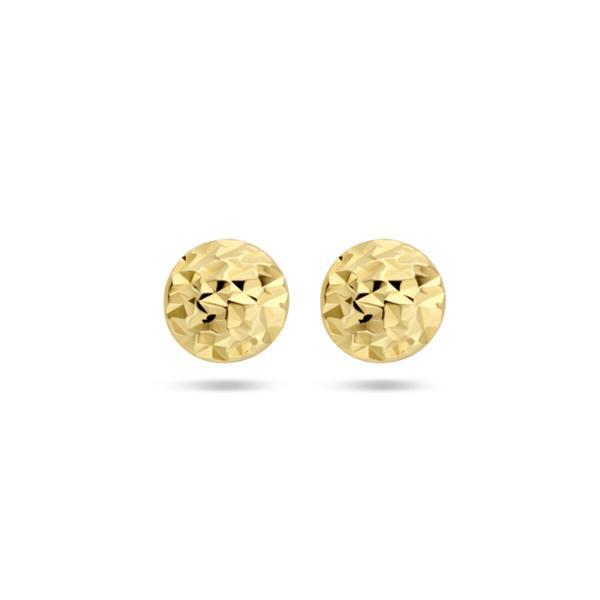 Grote foto gouden gediamanteerd ronde oorknoppen kleding dames sieraden