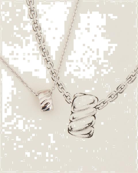 Grote foto zilveren collier met kabel hanger van ania haie 50 cm kleding dames sieraden
