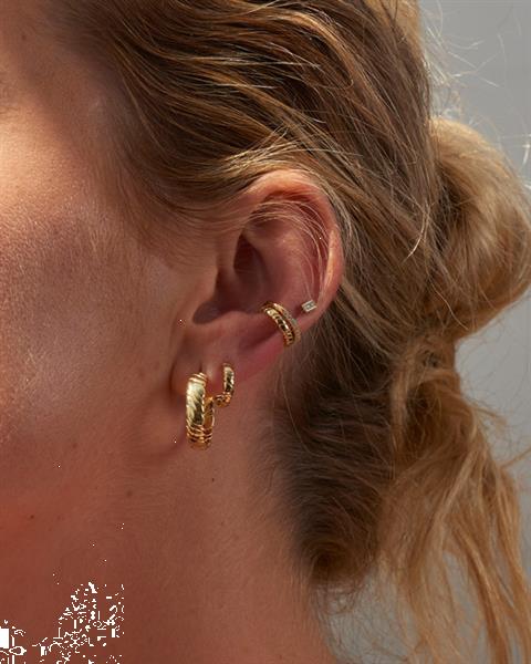Grote foto goudkleurige kabel ear cuff van ania haie 11 mm kleding dames sieraden