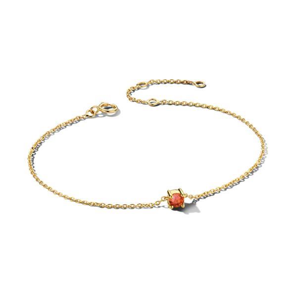 Grote foto gouden armband met geboortesteen granaat 0.25ct januari kleding dames sieraden