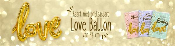 Grote foto kaart met love ballon bonus papa kleding dames sieraden