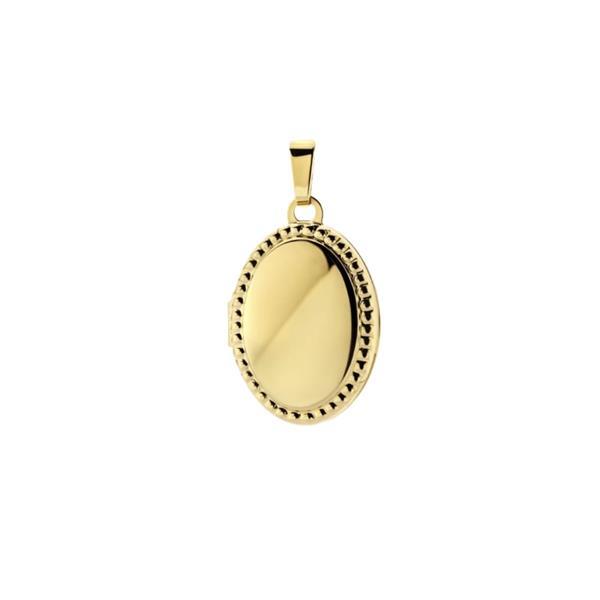 Grote foto 14k geelgouden ovalen medaillon voor twee foto kleding dames sieraden
