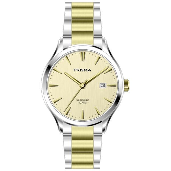 Grote foto prisma zilver met goudkleurig balm heren horloge kleding dames horloges