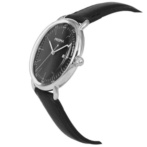 Grote foto zilverkleurig edelstalen heren horloge met zwarte wijzerplaa kleding dames horloges