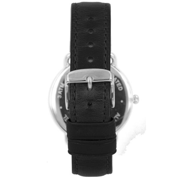 Grote foto zilverkleurig edelstalen heren horloge met zwarte wijzerplaa kleding dames horloges