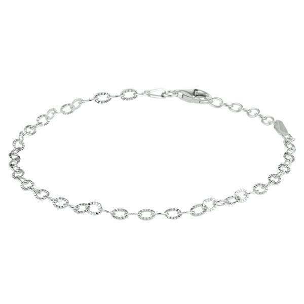 Grote foto grove schakel enkelbandje van gerhodineerd zilver kleding dames sieraden