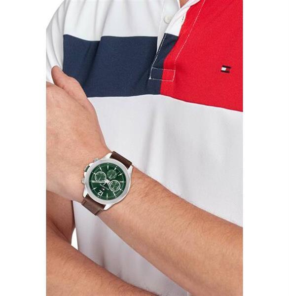 Grote foto tommy hilfiger horloge lars 46 bruin th1792064 kleding dames horloges