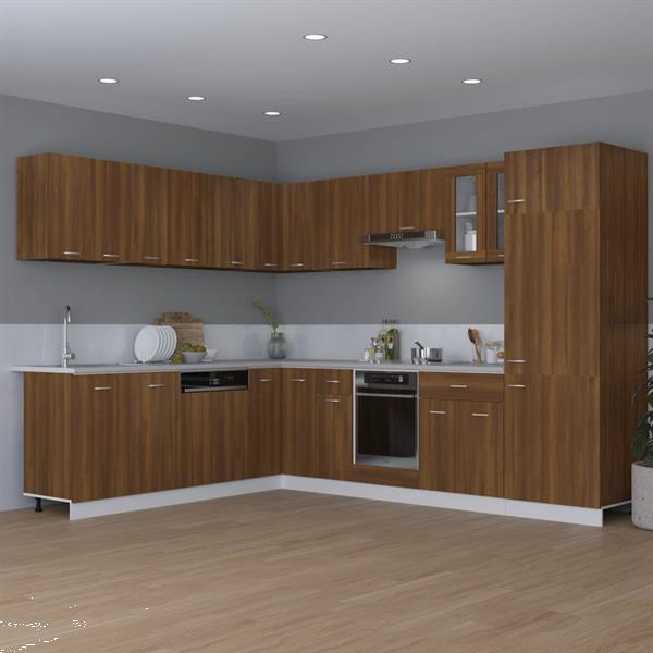 Grote foto vidaxl armoire suspendue ch ne marron 80x31x60 cm bois d ing huis en inrichting keukens