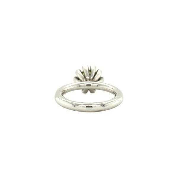Grote foto witgouden ring met diamant en peridoot 14 krt kleding dames sieraden